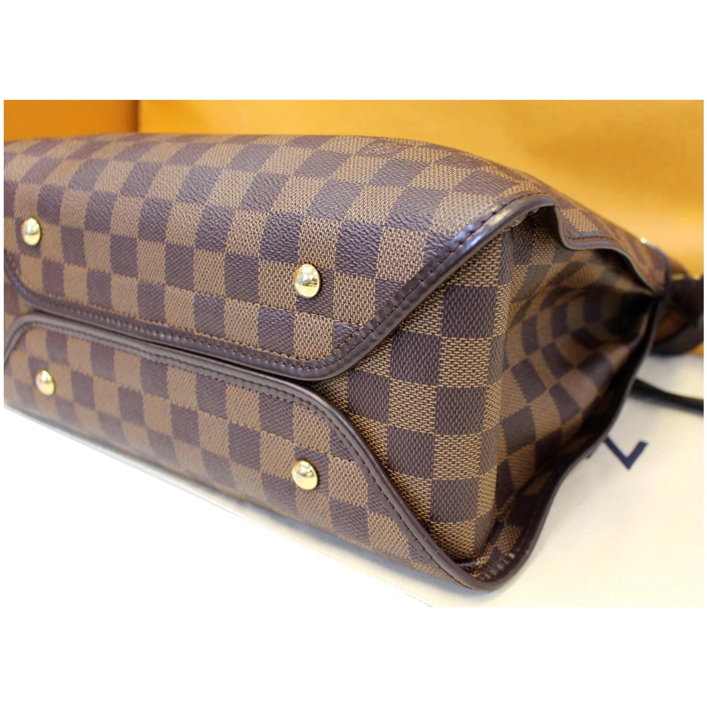 LOUIS VUITTON Duomo Damier Ebene Crossbody Bag Brown