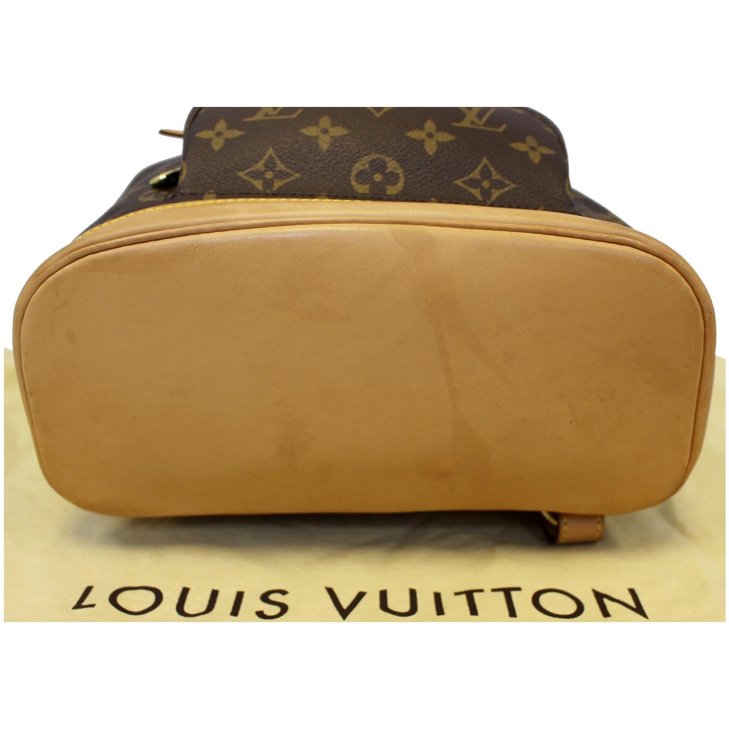 LOUIS VUITTON Montsouris MM Monogram Canvas Backpack Bag Brown