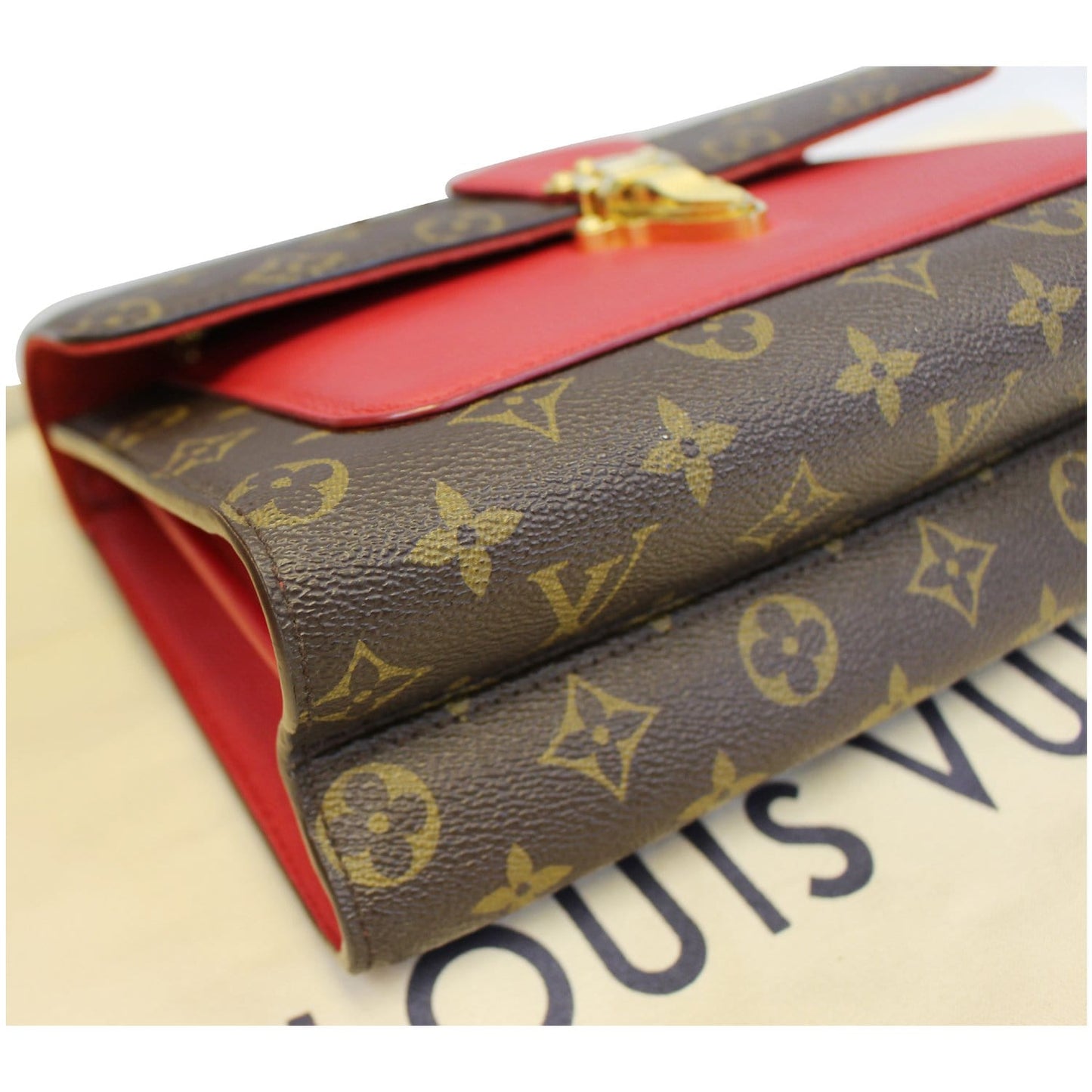 LOUIS VUITTON Victoire Monogram Canvas Shoulder Crossbody Bag Brown/Cerise