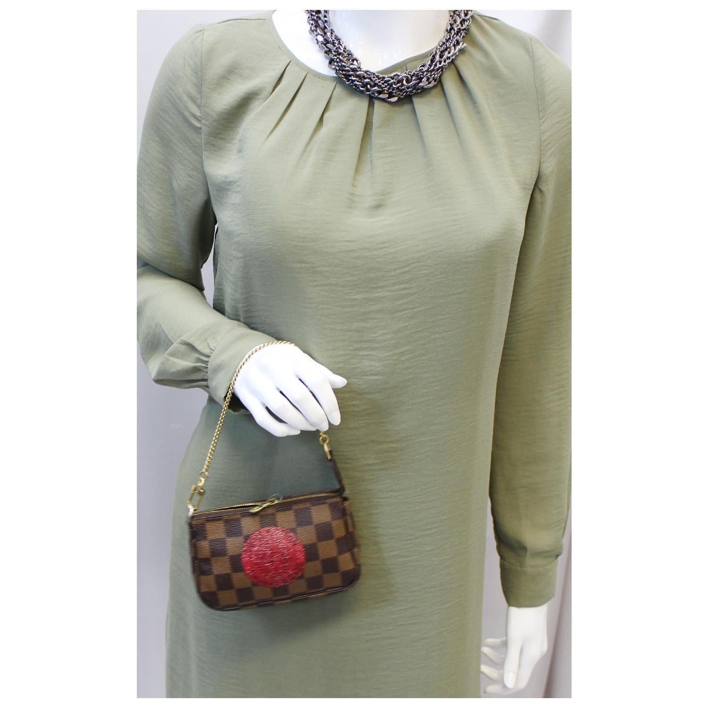 LOUIS VUITTON Trunks and Bags Damier Ebene Mini Pochette Accessories