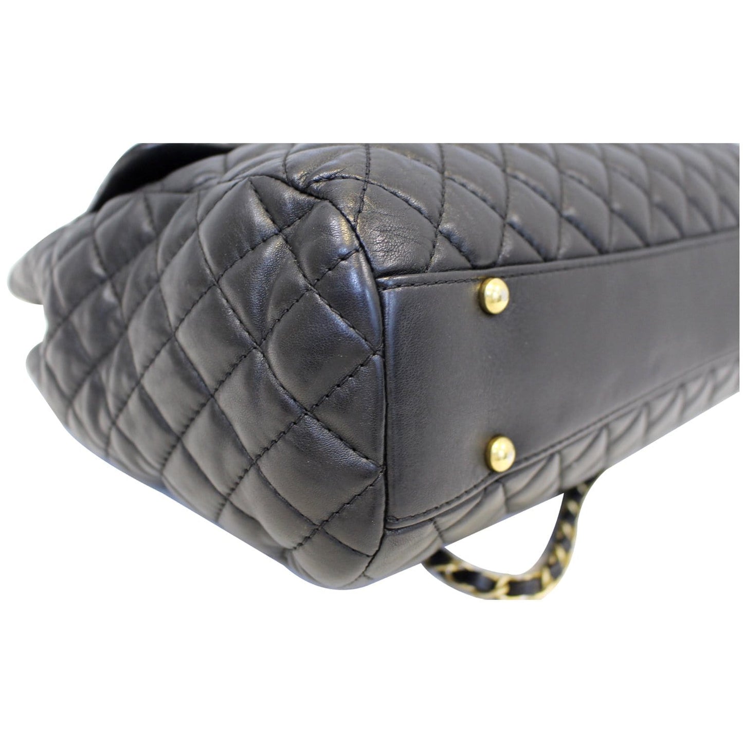 CHANEL Large Shopping Flap Shoulder Bag Black