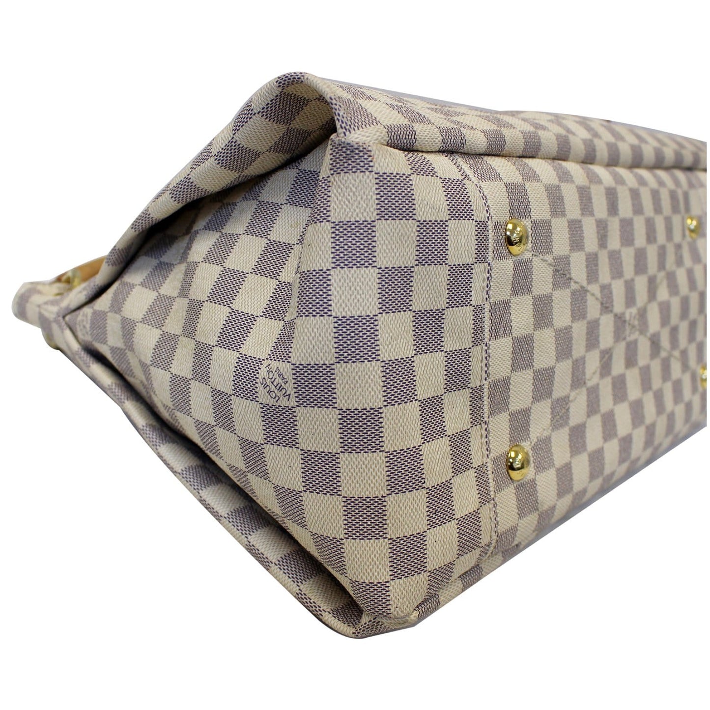 LOUIS VUITTON Artsy MM Damier Azur Shoulder Bag White