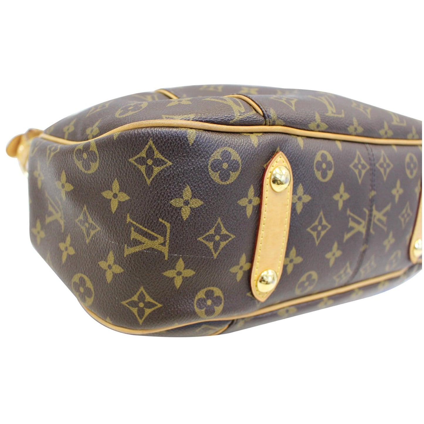 LOUIS VUITTON Galliera PM Monogram Canvas Shoulder Handbag Brown