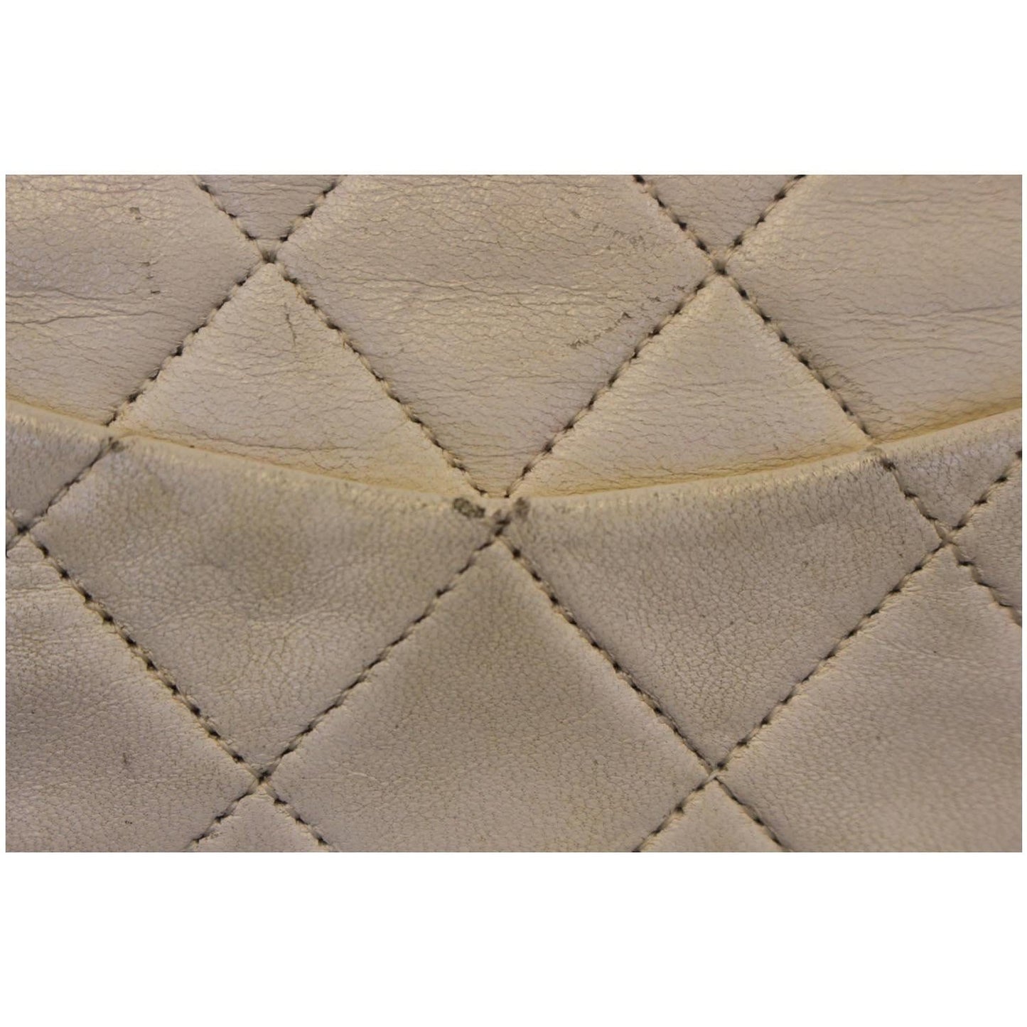 Chanel Classic Medium Double Flap Shoulder Bag Ivory