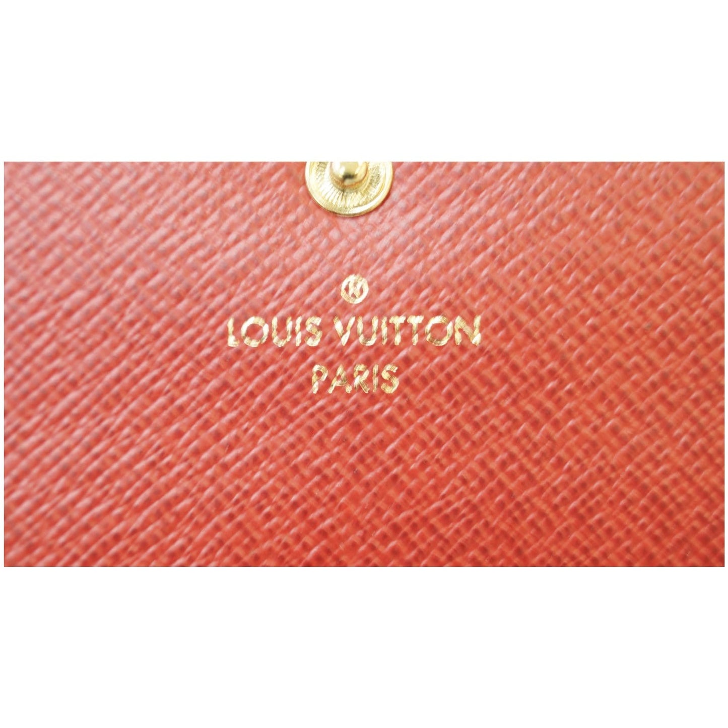 LOUIS VUITTON Emilie Damier Ebene Wallet Brown