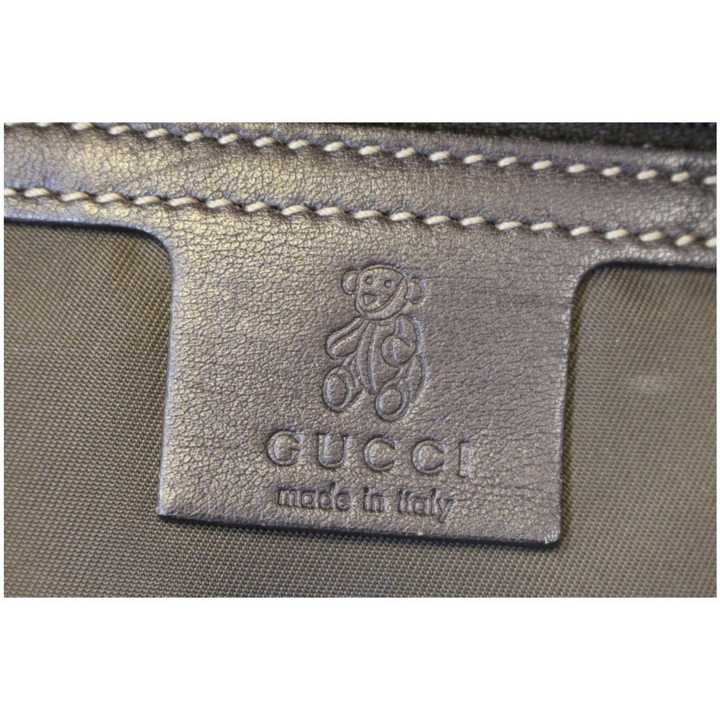 Gucci GG Supreme Canvas Trolley Backpack Bag Beige
