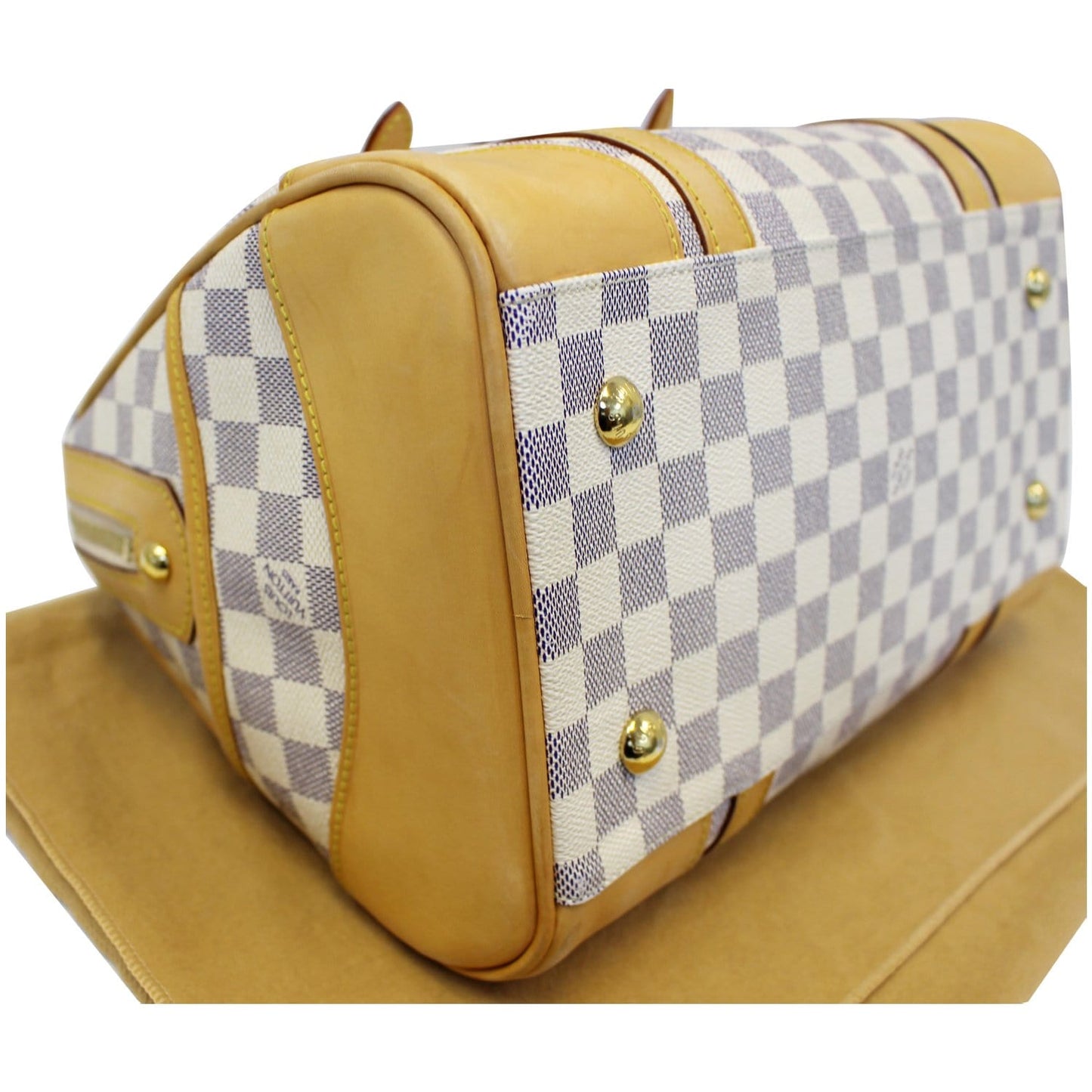 LOUIS VUITTON Berkeley Damier Azur Satchel Handbag White