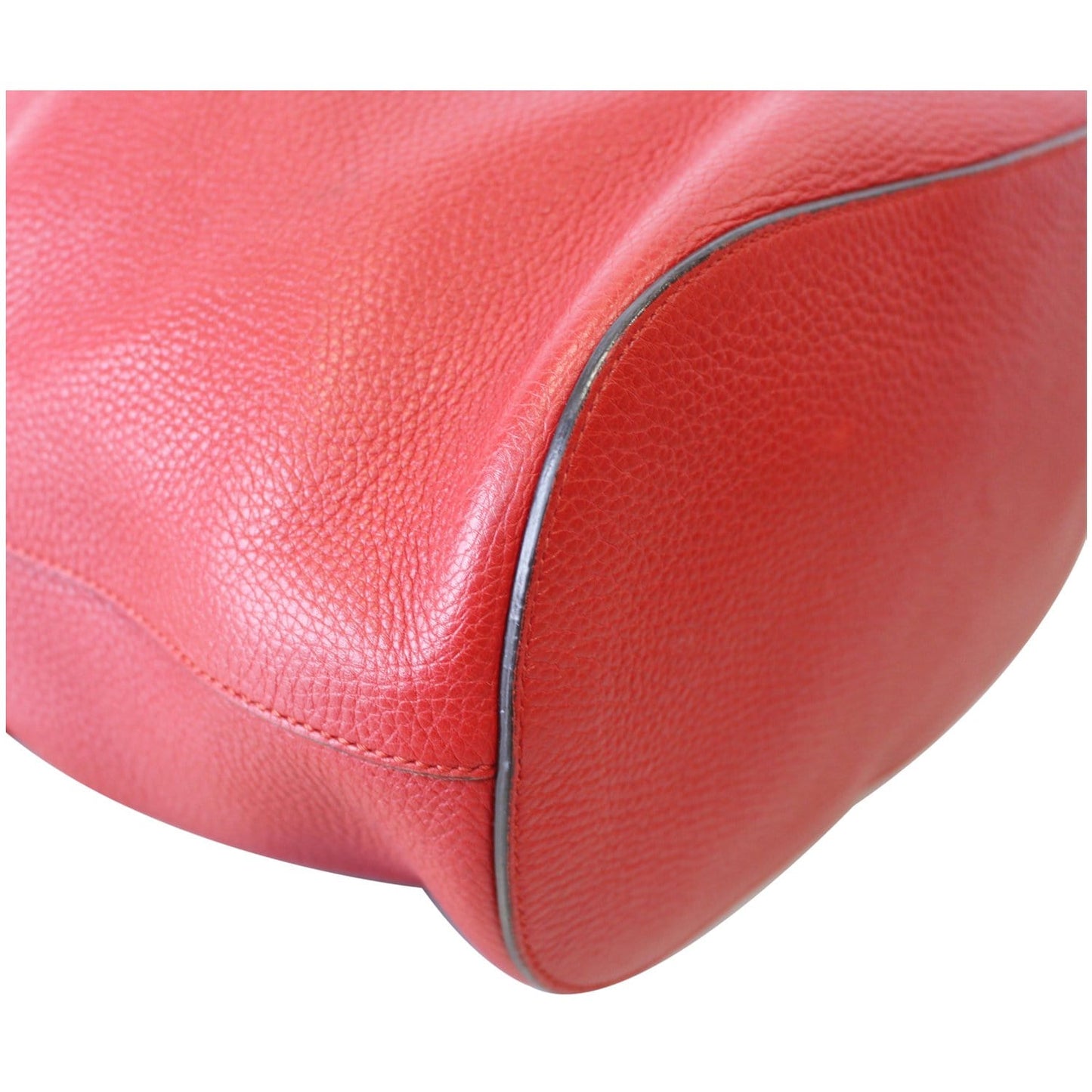 GUCCI Lady Tassel Bucket Leather Shoulder Bag Red 354472