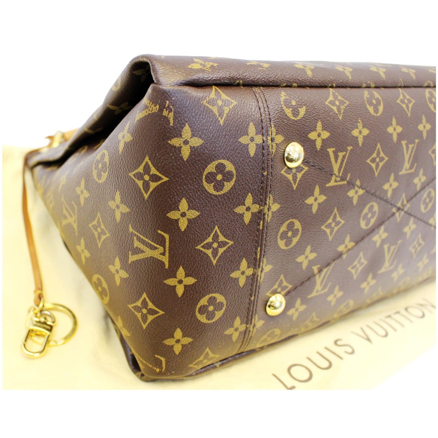 LOUIS VUITTON Artsy MM Monogram Canvas Shoulder Bag Brown