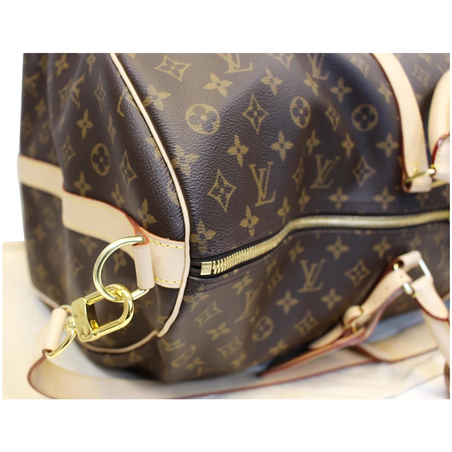 LOUIS VUITTON Keepall 60 Bandouliere Monogram Canvas Travel Bag