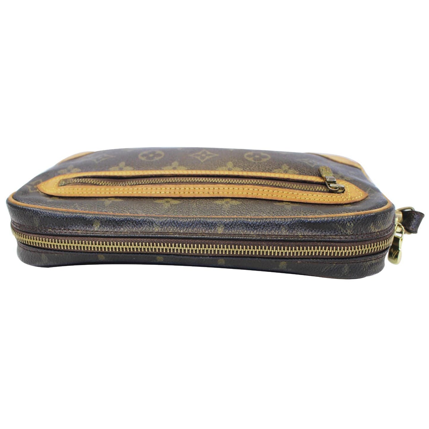 LOUIS VUITTON Marly Dragonne PM Monogram Canvas Clutch Bag Brown