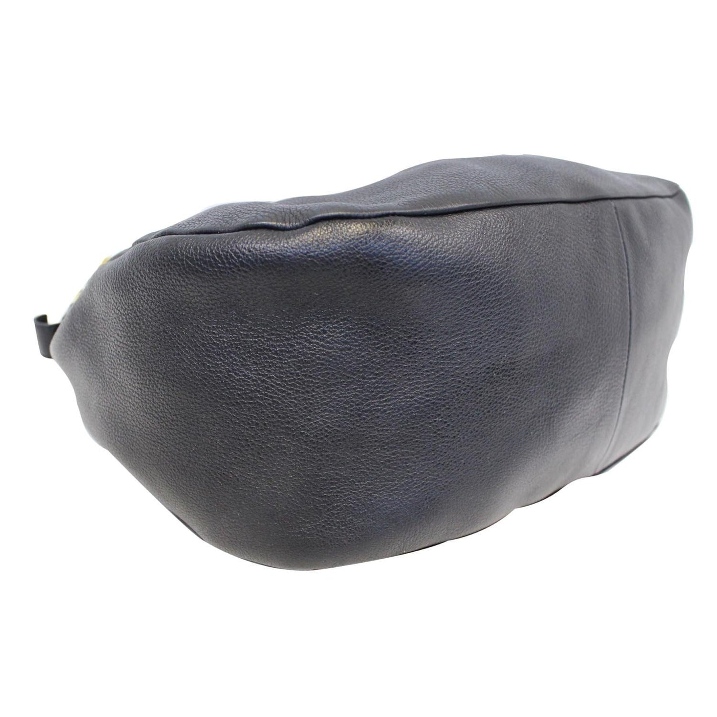 PRADA Vitello Daino Leather Hobo Bag Black