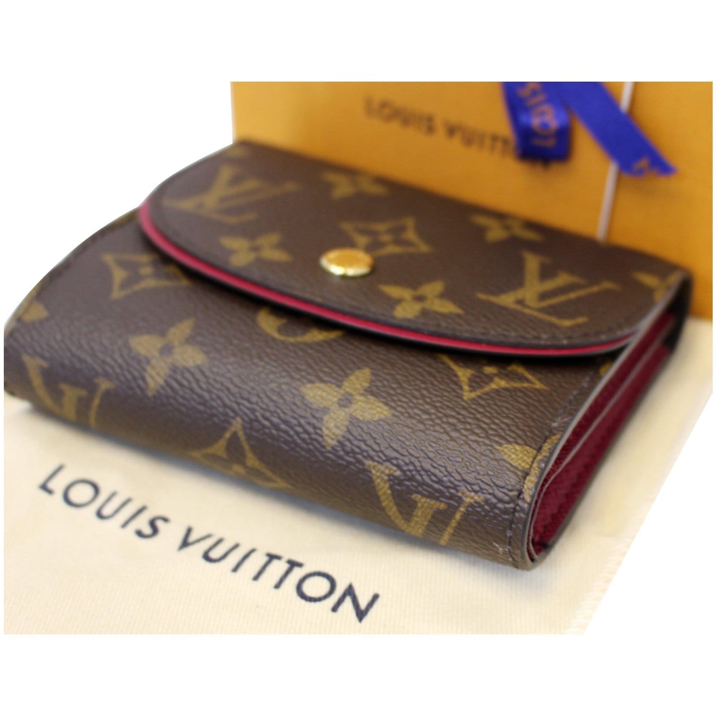 LOUIS VUITTON Ariane Monogram Canvas Wallet Brown/Fuchsia