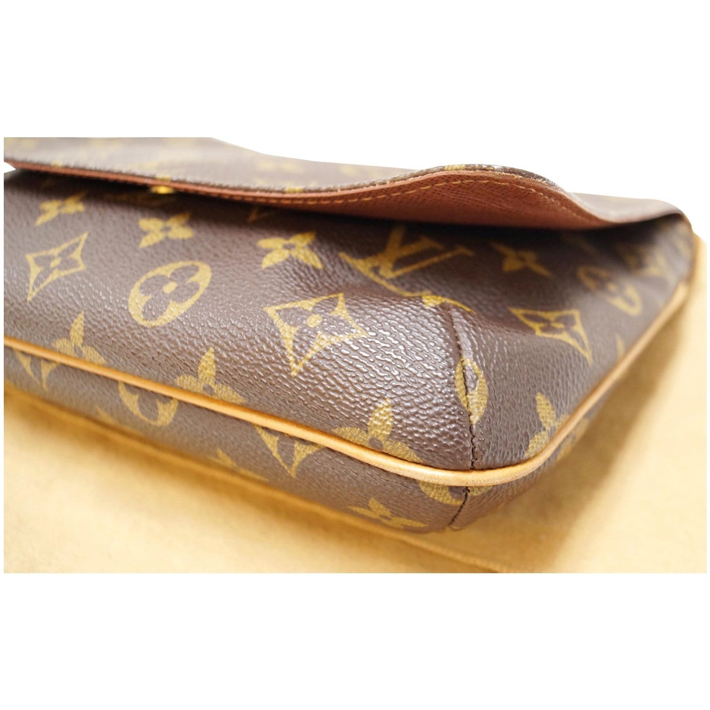 LOUIS VUITTON Musette Tango Monogram Canvas Short Strap Shoulder Bag Brown