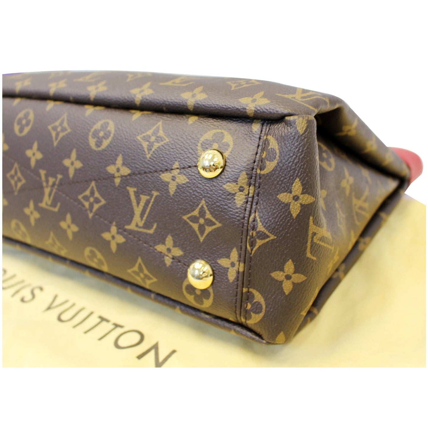 LOUIS VUITTON Pallas Chain Shopper Bag Monogram Canvas Cherry