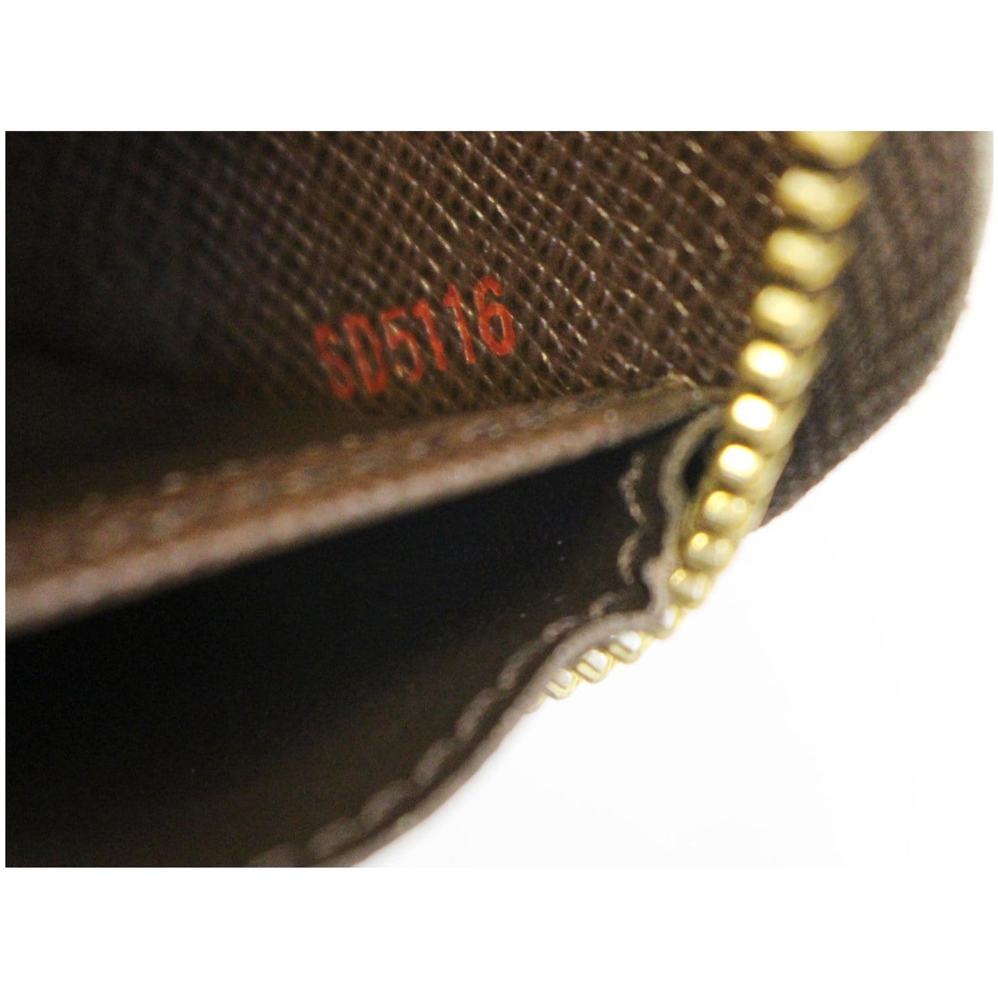 LOUIS VUITTON Damier Ebene Zippy Wallet Brown