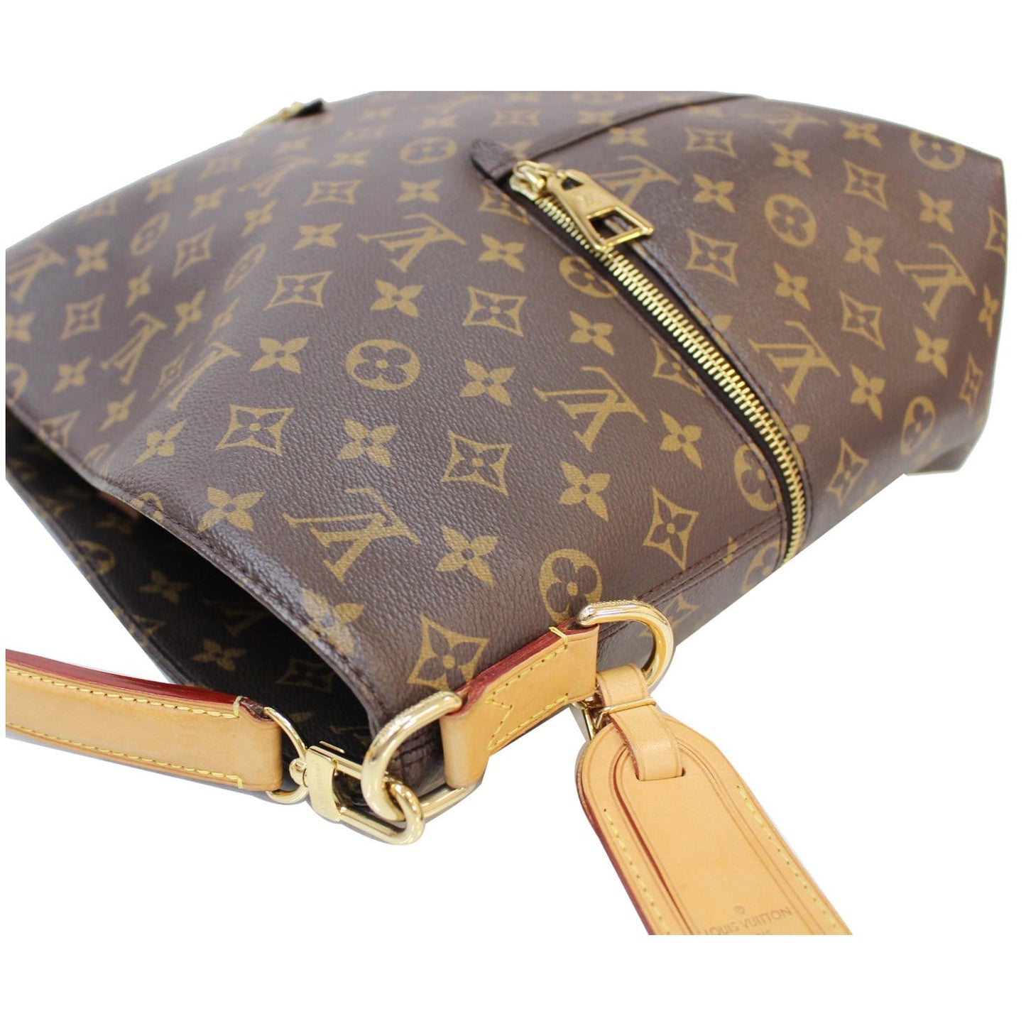 LOUIS VUITTON Melie Monogram Canvas Hobo Shoulder Bag Brown