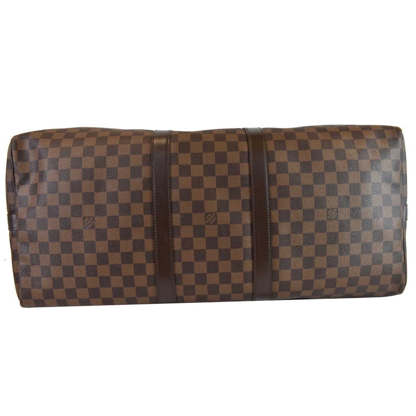 LOUIS VUITTON Keepall Bandouliere 55 Damier Ebene Travel Bag Brown