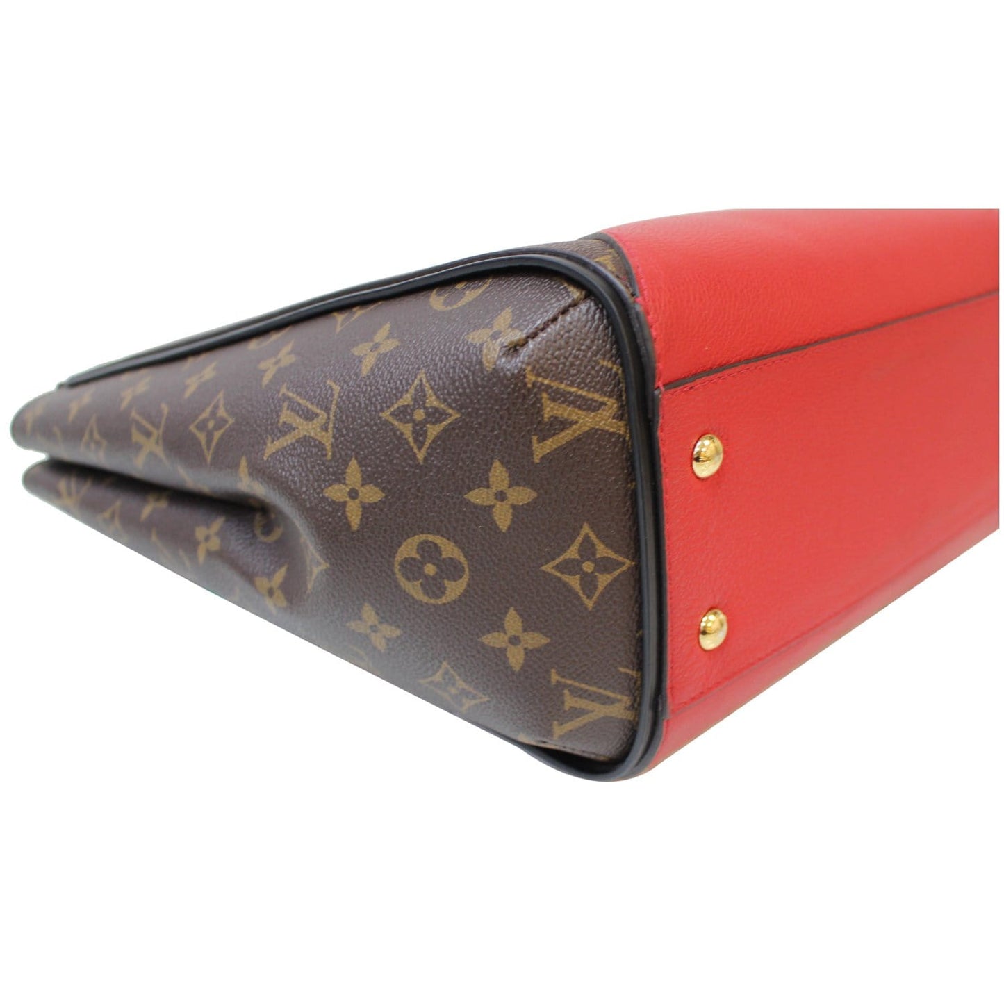 LOUIS VUITTON Kimono Monogram Calfskin Tote Bag Brown/Cerise