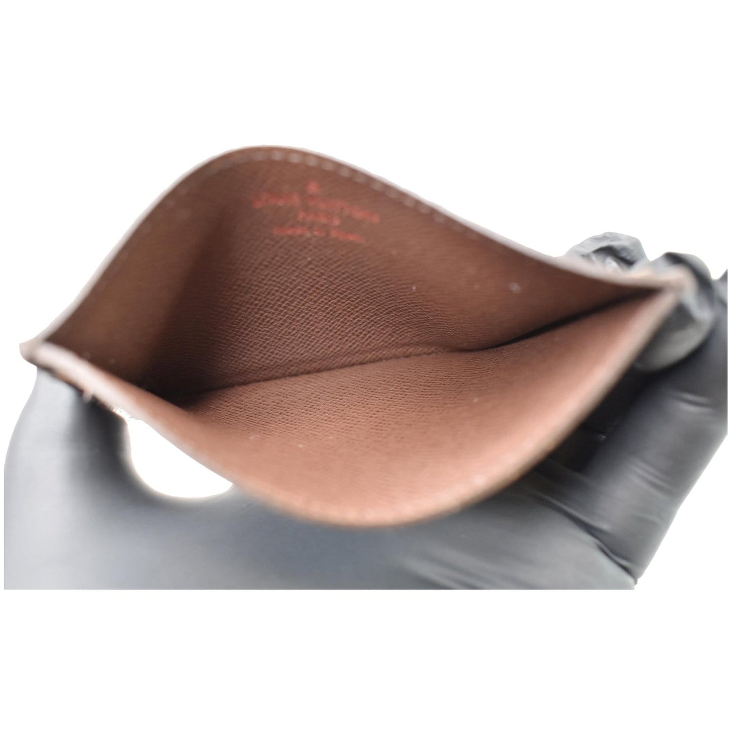 LOUIS VUITTON Card Holder Damier Ebene Brown