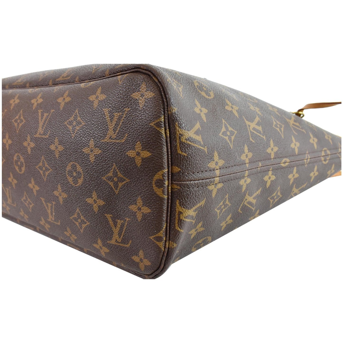 LOUIS VUITTON Neverfull Monogram Canvas Tote Shoulder Bag Brown