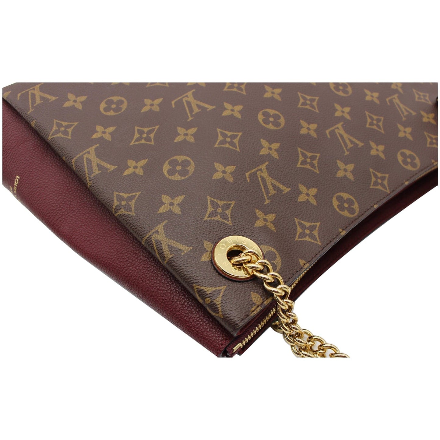 LOUIS VUITTON Surene MM Monogram Canvas Shoulder Bag Bordeaux