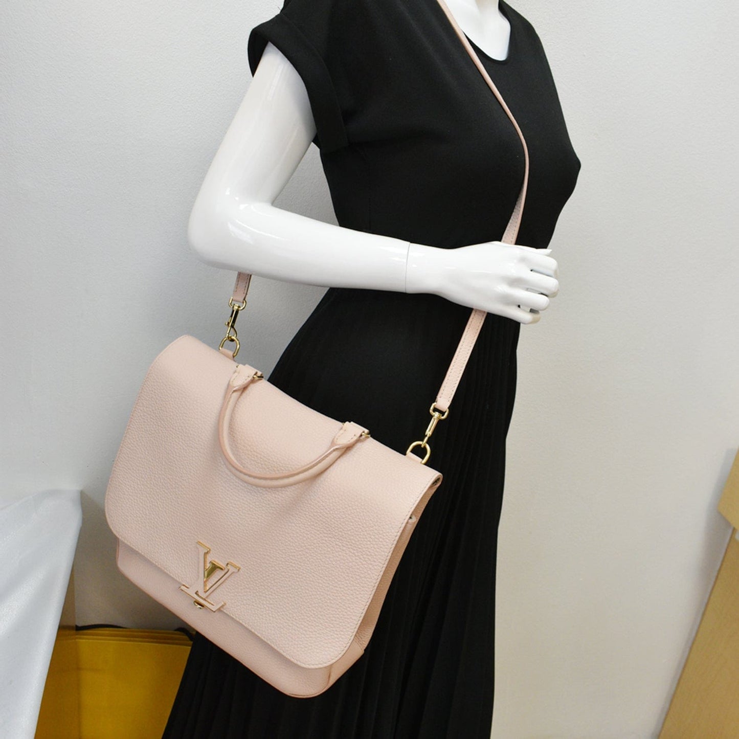 LOUIS VUITTON Volta Taurillon Leather Shoulder Bag Petale