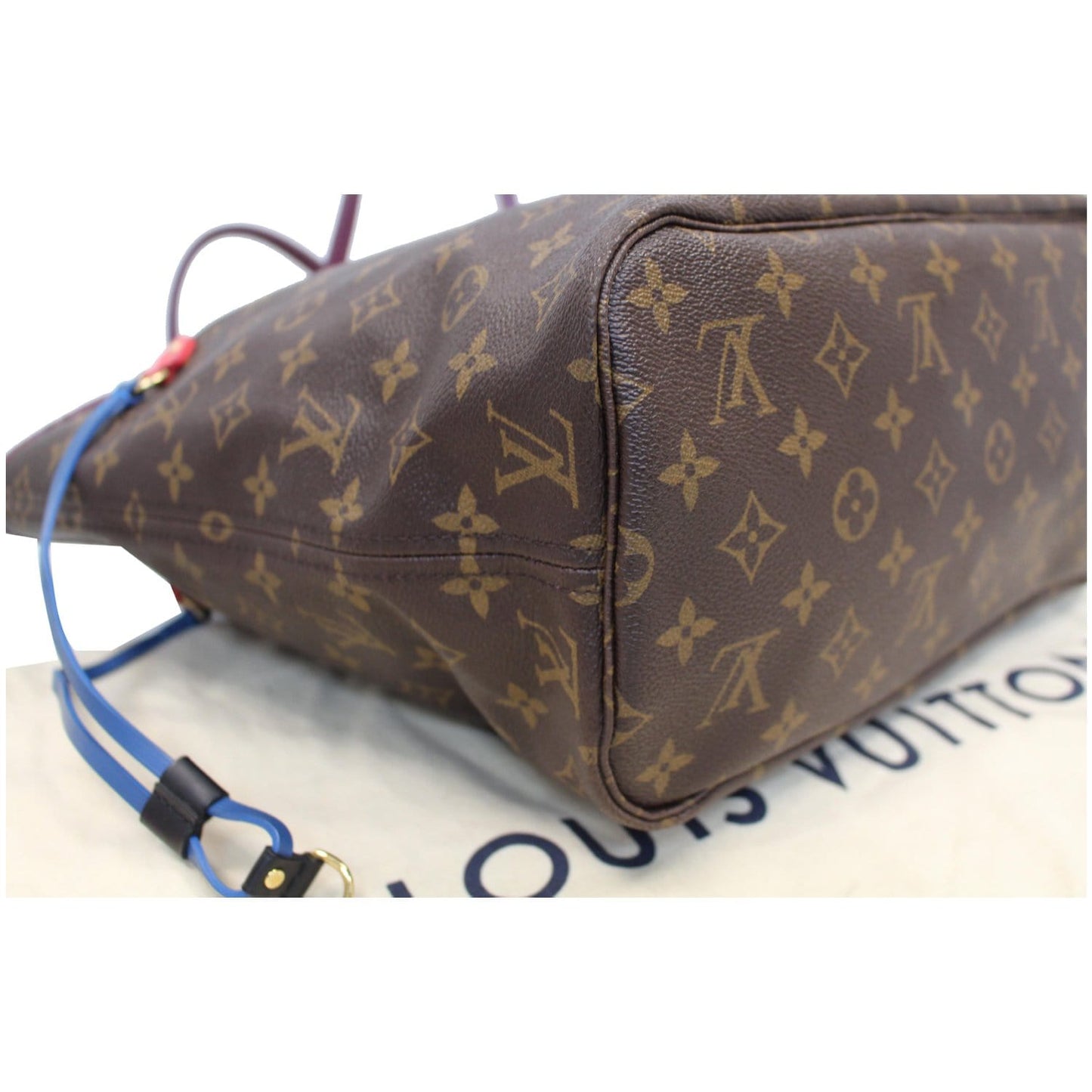 LOUIS VUITTON Neverfull MM Totem Monogram Canvas Tote Shoulder Bag Purple