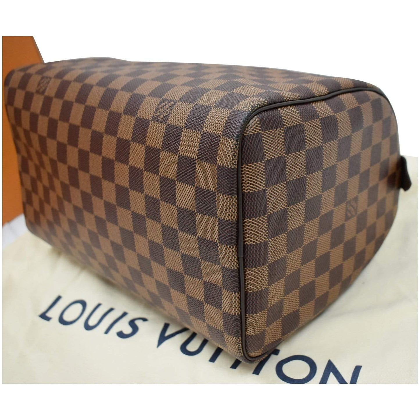 LOUIS VUITTON Speedy 30 Damier Ebene Shoulder Bag Brown