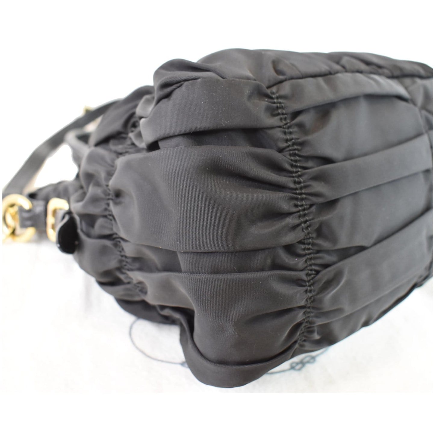 PRADA Gaufre Nappa Leather Tote Bag Black BN1336