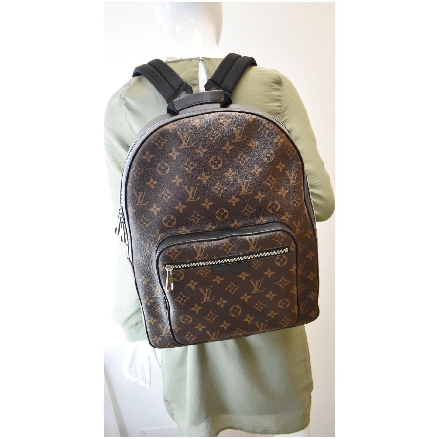 LOUIS VUITTON Josh Monogram Canvas Backpack Bag Brown
