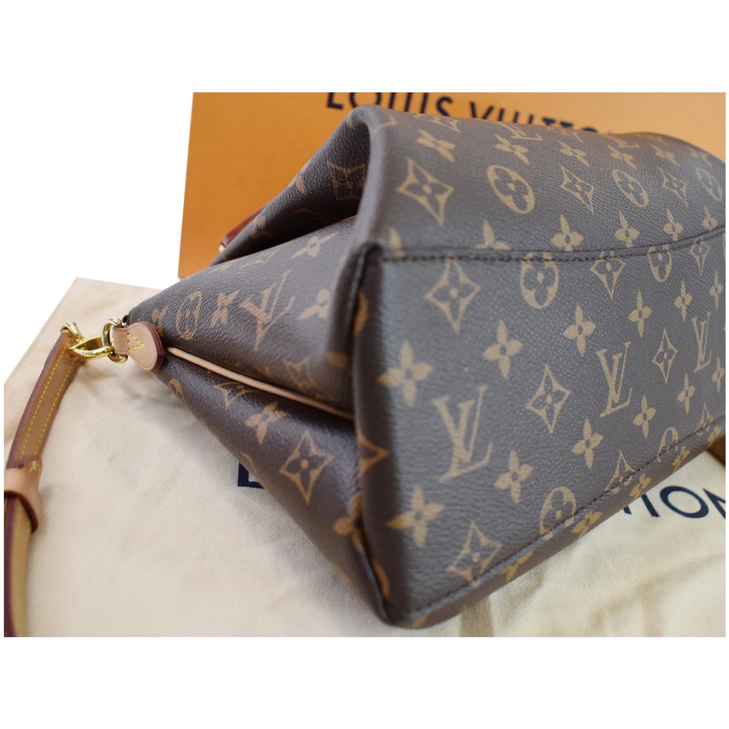 LOUIS VUITTON Rivoli PM Monogram Canvas Shoulder Bag Brown