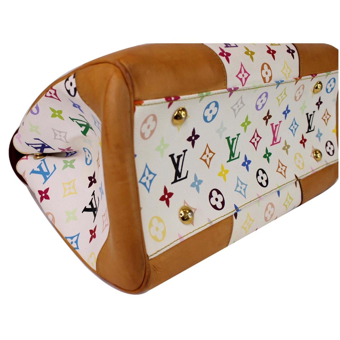 LOUIS VUITTON Beverly GM Multicolor Canvas Shoulder Bag White