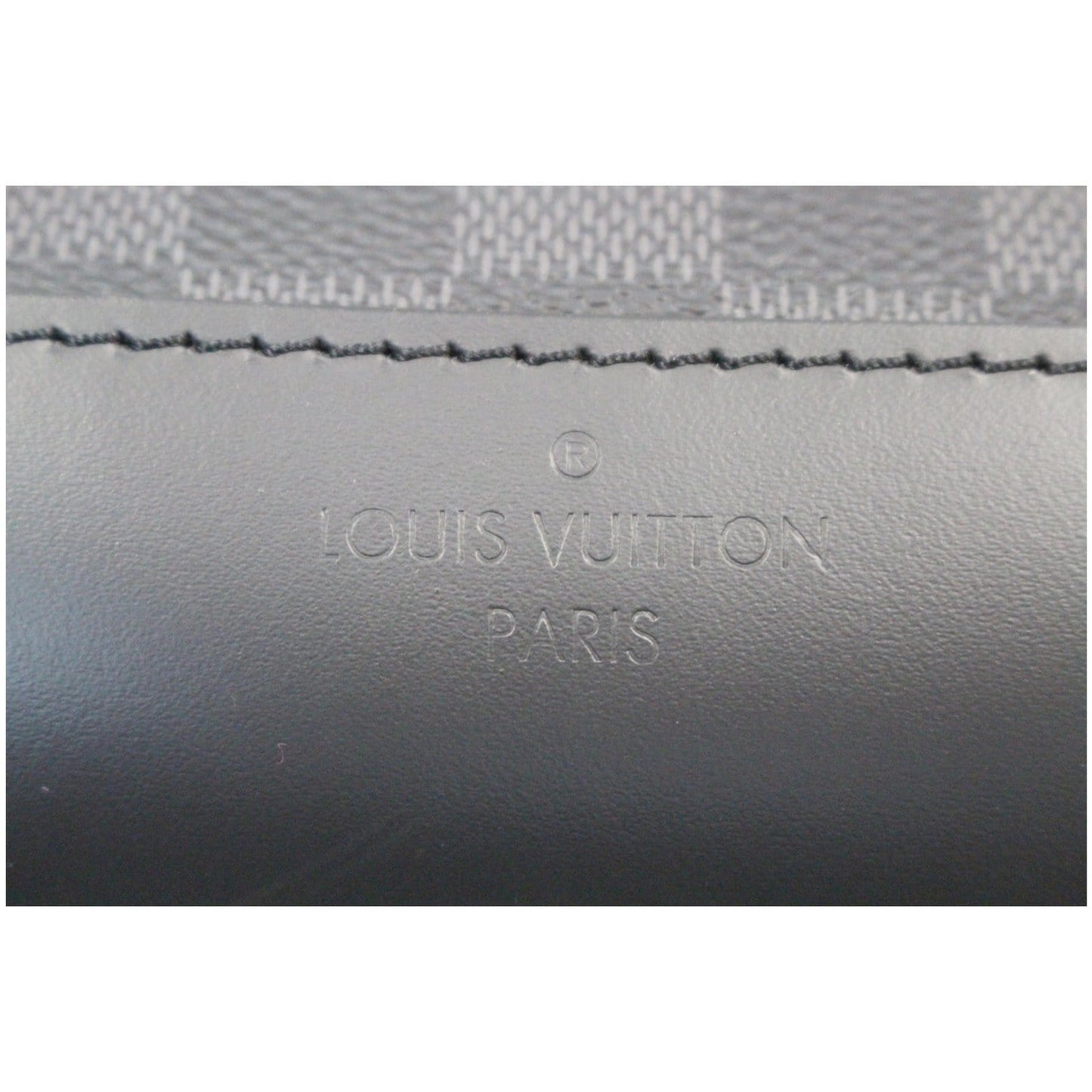 LOUIS VUITTON Avenue Sling Damier Graphite Crossbody Bag Black