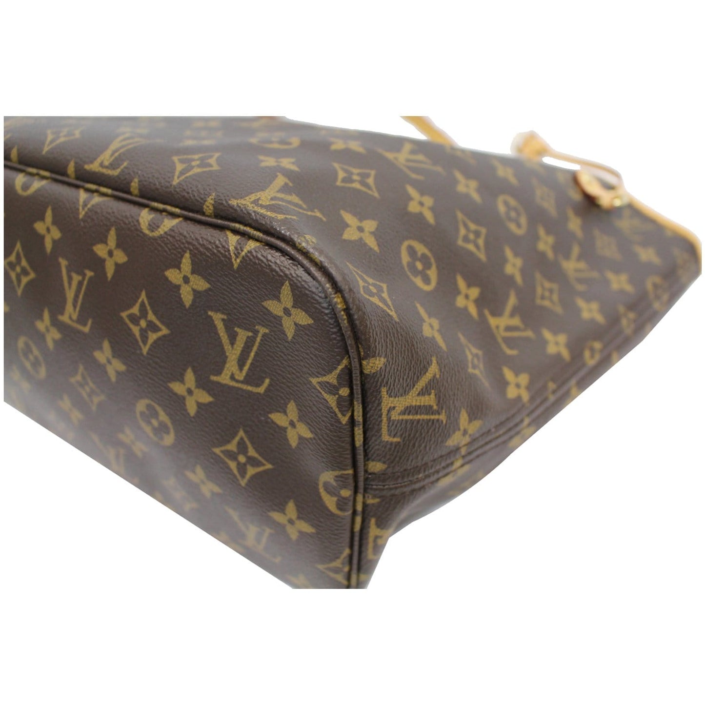 LOUIS VUITTON Neverfull MM Monogram Canvas Tote Bag Brown