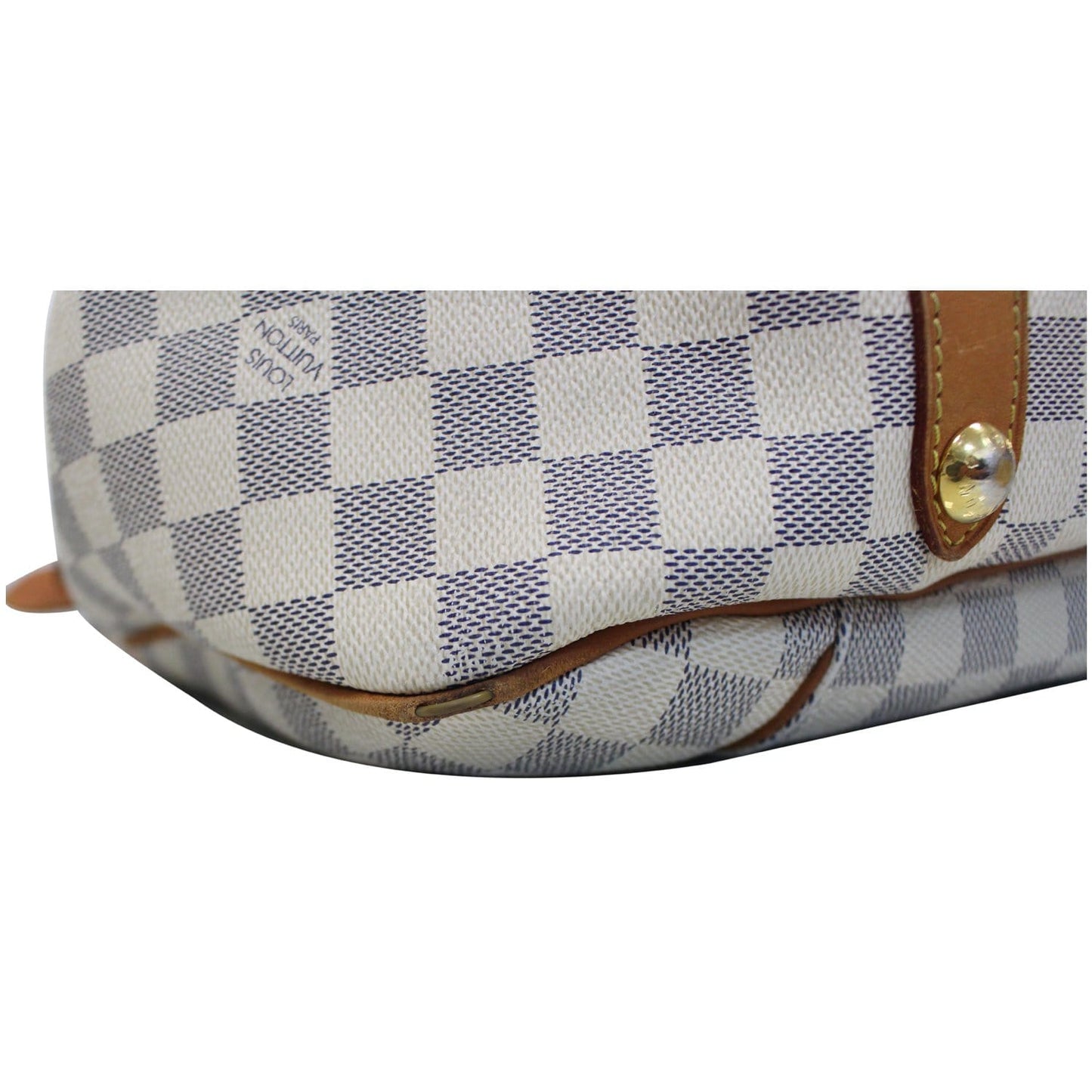 LOUIS VUITTON Galliera PM Damier Azur Shoulder Bag White
