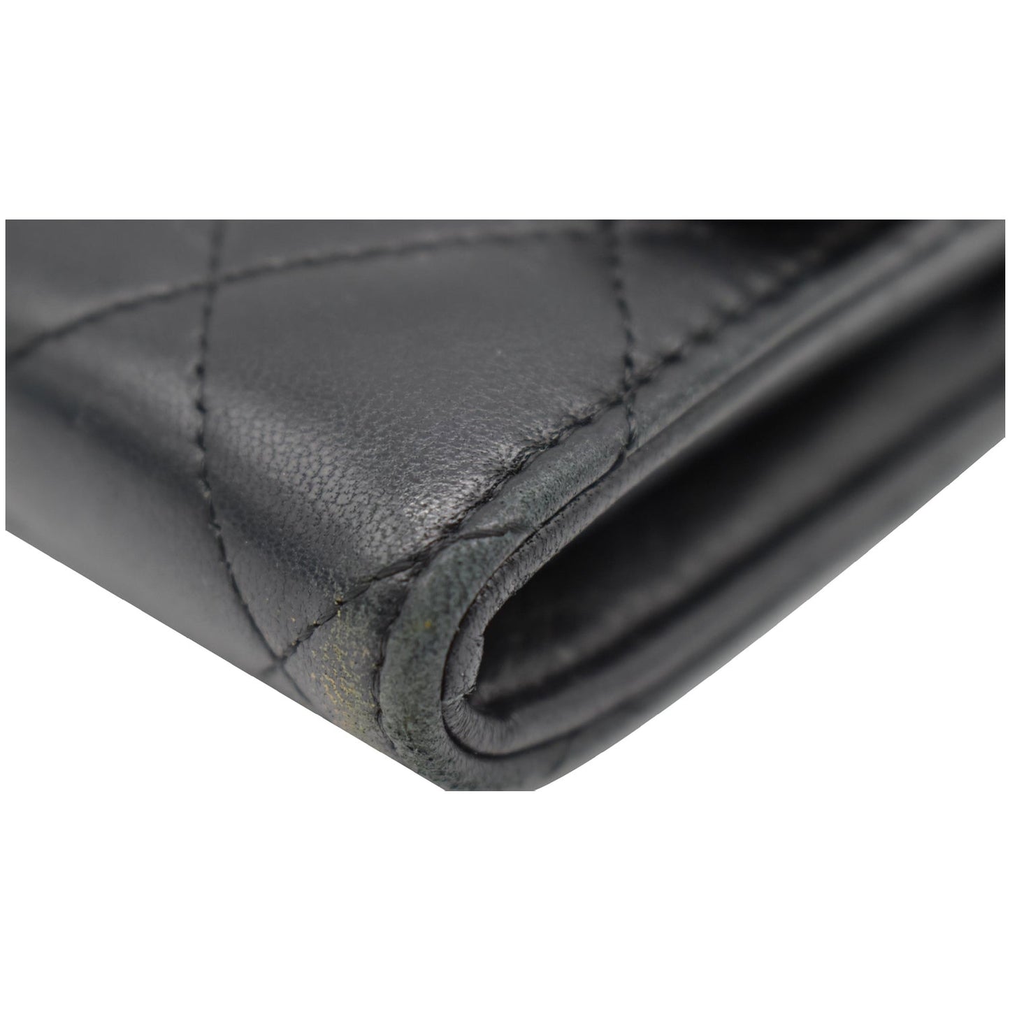 CHANEL Classic Long Flap Leather Wallet Black