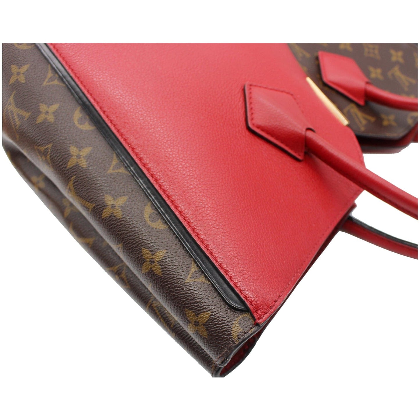 LOUIS VUITTON Kimono Monogram Calfskin Tote Bag Brown/Cerise