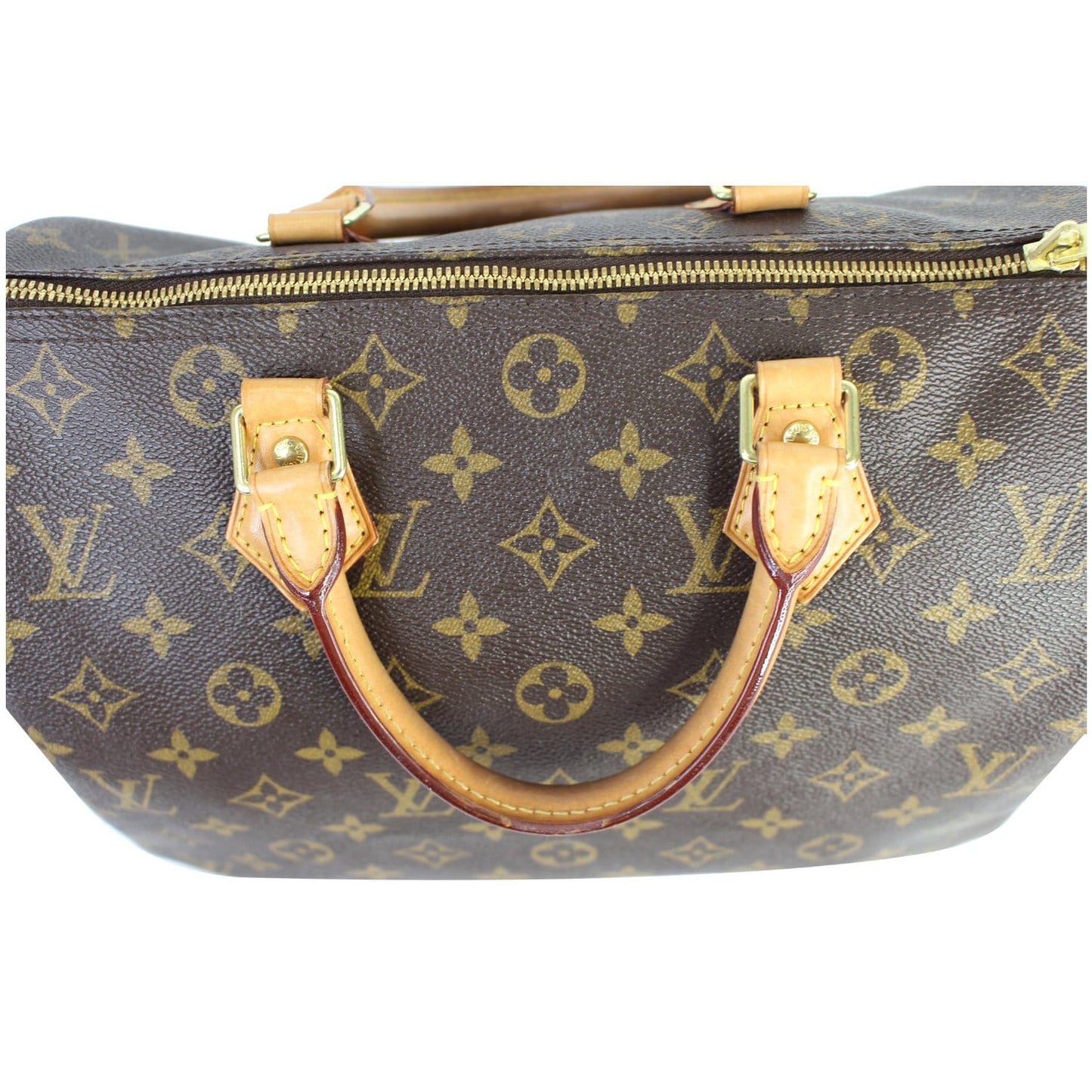 LOUIS VUITTON Speedy 30 Bandouliere Monogram Canvas Shoulder Bag Brown