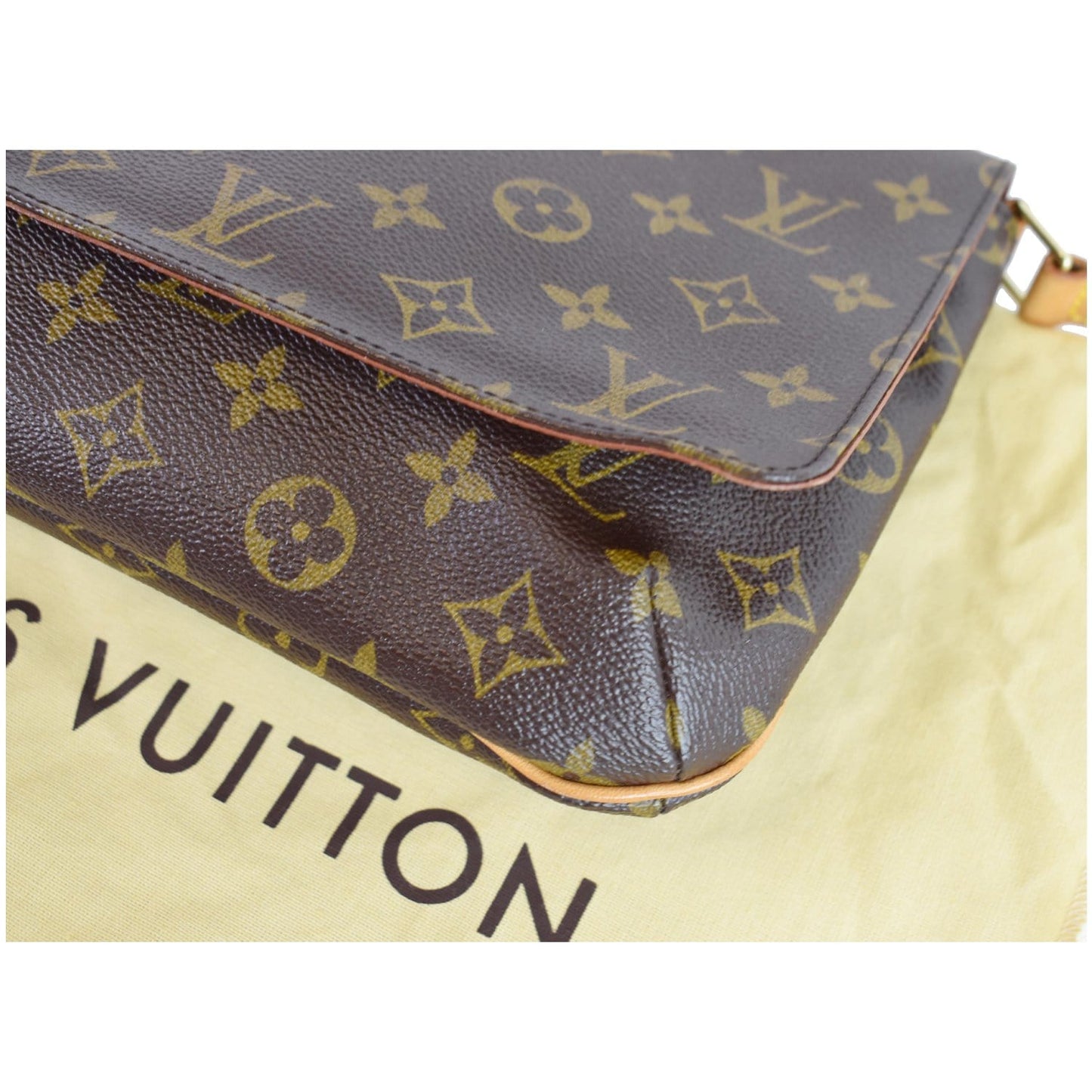 LOUIS VUITTON Musette Tango Monogram Canvas Shoulder Bag Brown