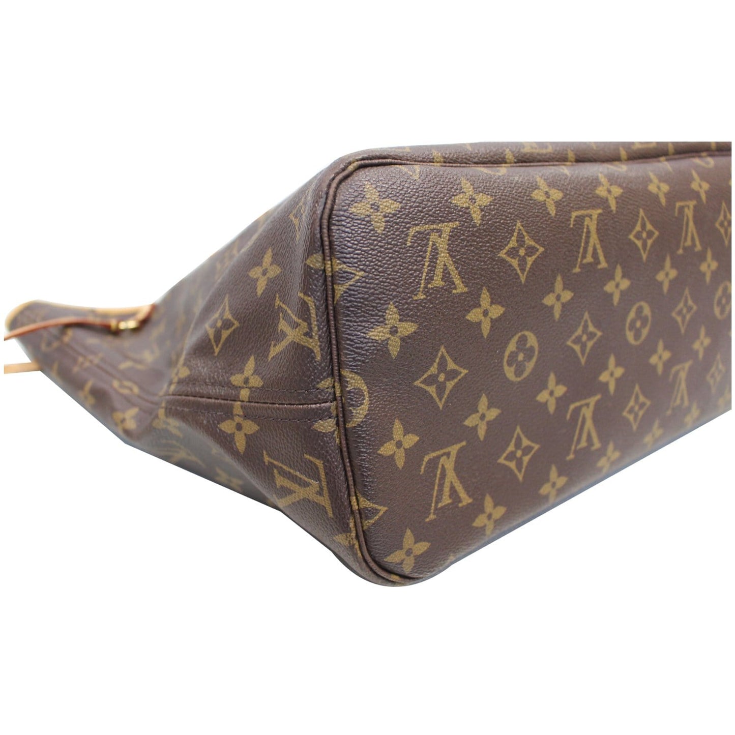 LOUIS VUITTON Neverfull MM Monogram Canvas Tote Shoulder Bag Brown