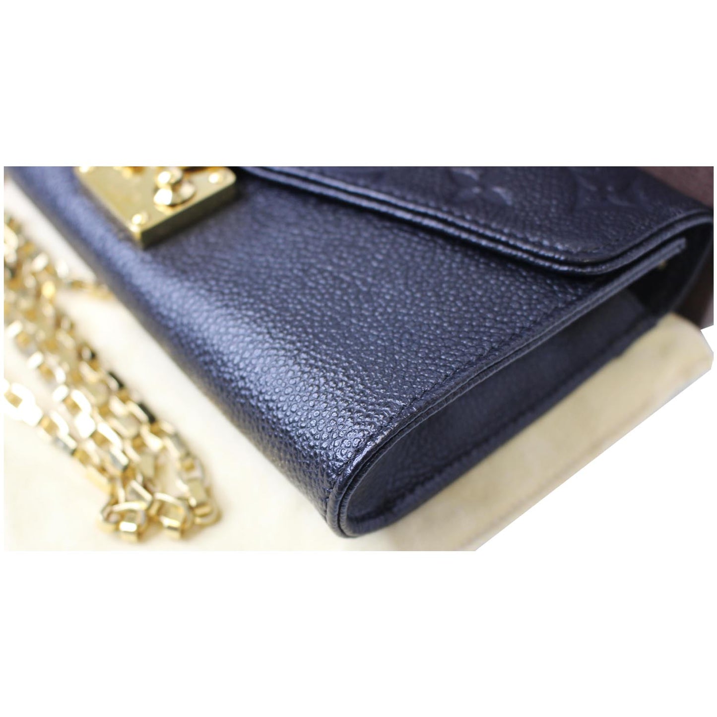 LOUIS VUITTON St Germain Pochette Empreinte Leather Shoulder Bag Black - 15% OFF