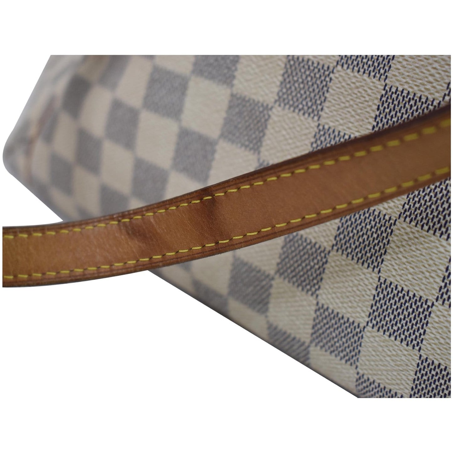 LOUIS VUITTON Totally MM Damier Azur Shoulder Bag White