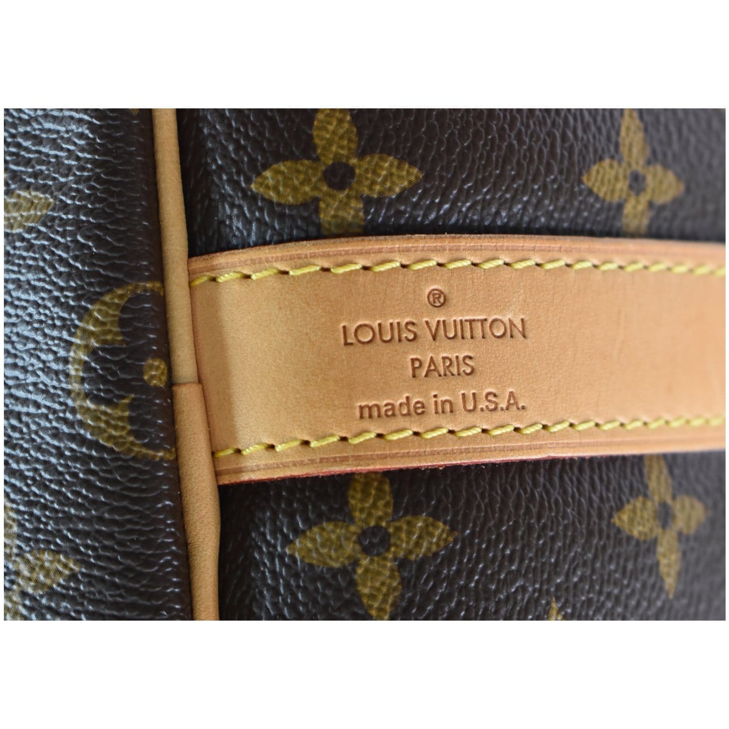 LOUIS VUITTON Keepall Bandouliere 55 Monogram Canvas Travel Bag Brown