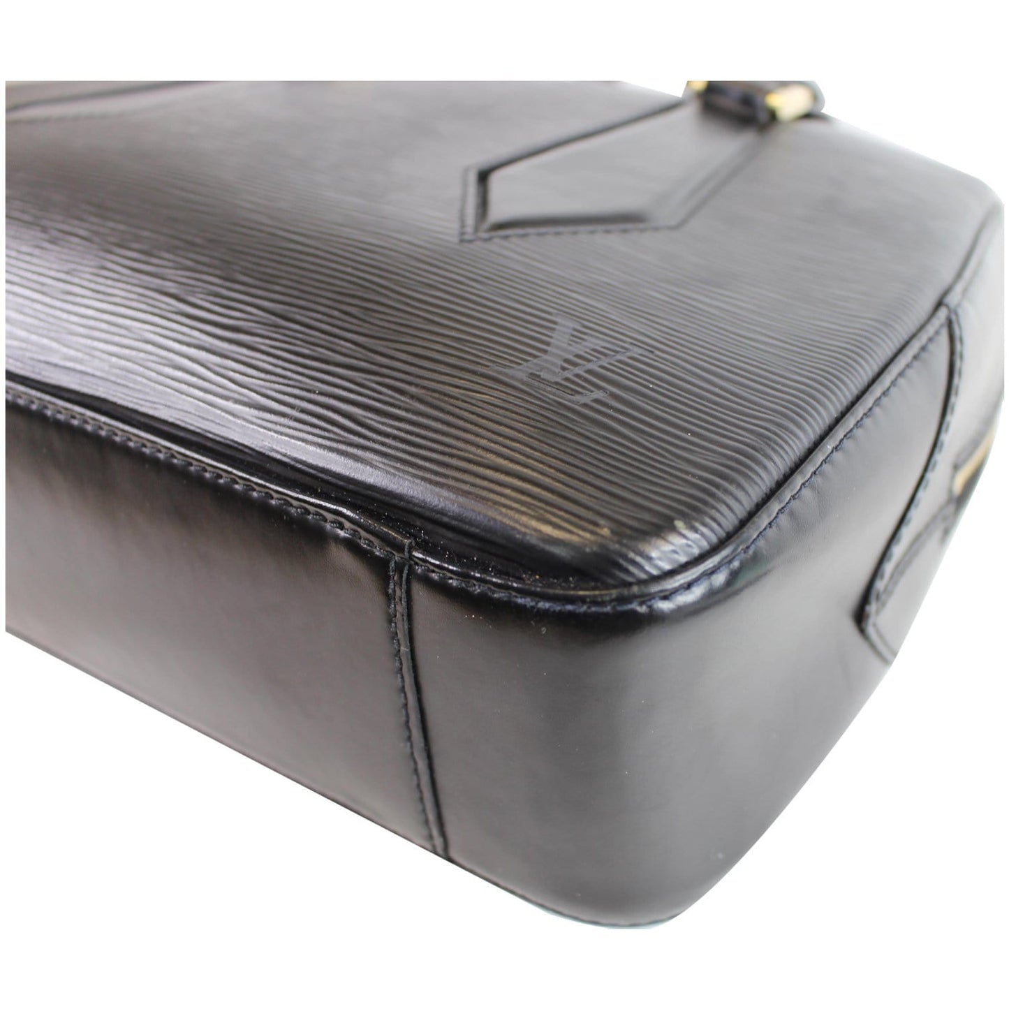 LOUIS VUITTON Voltaire Black Epi Leather Shoulder Bag Black