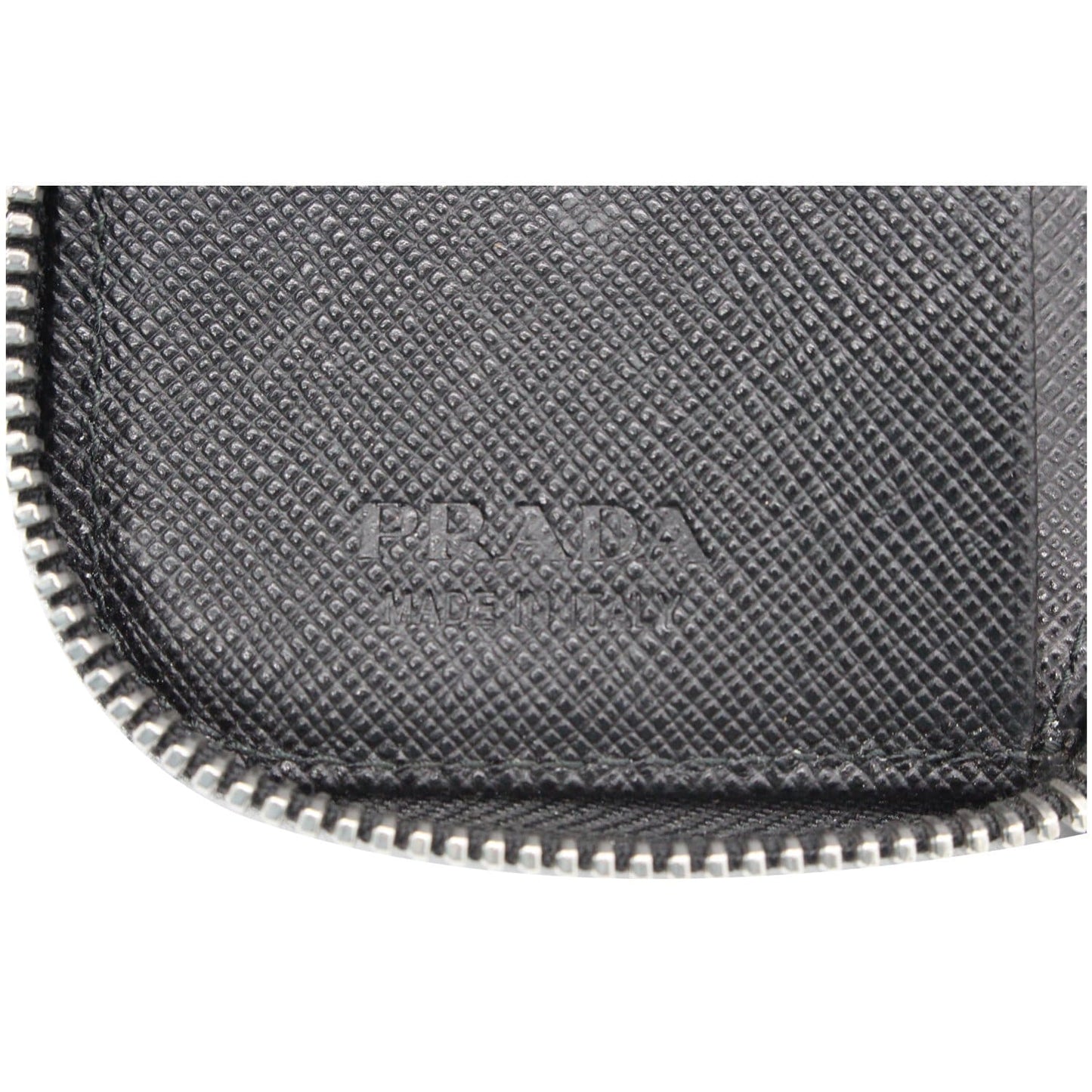 PRADA Saffiano Leather Key Case Holder Black - Final Sale