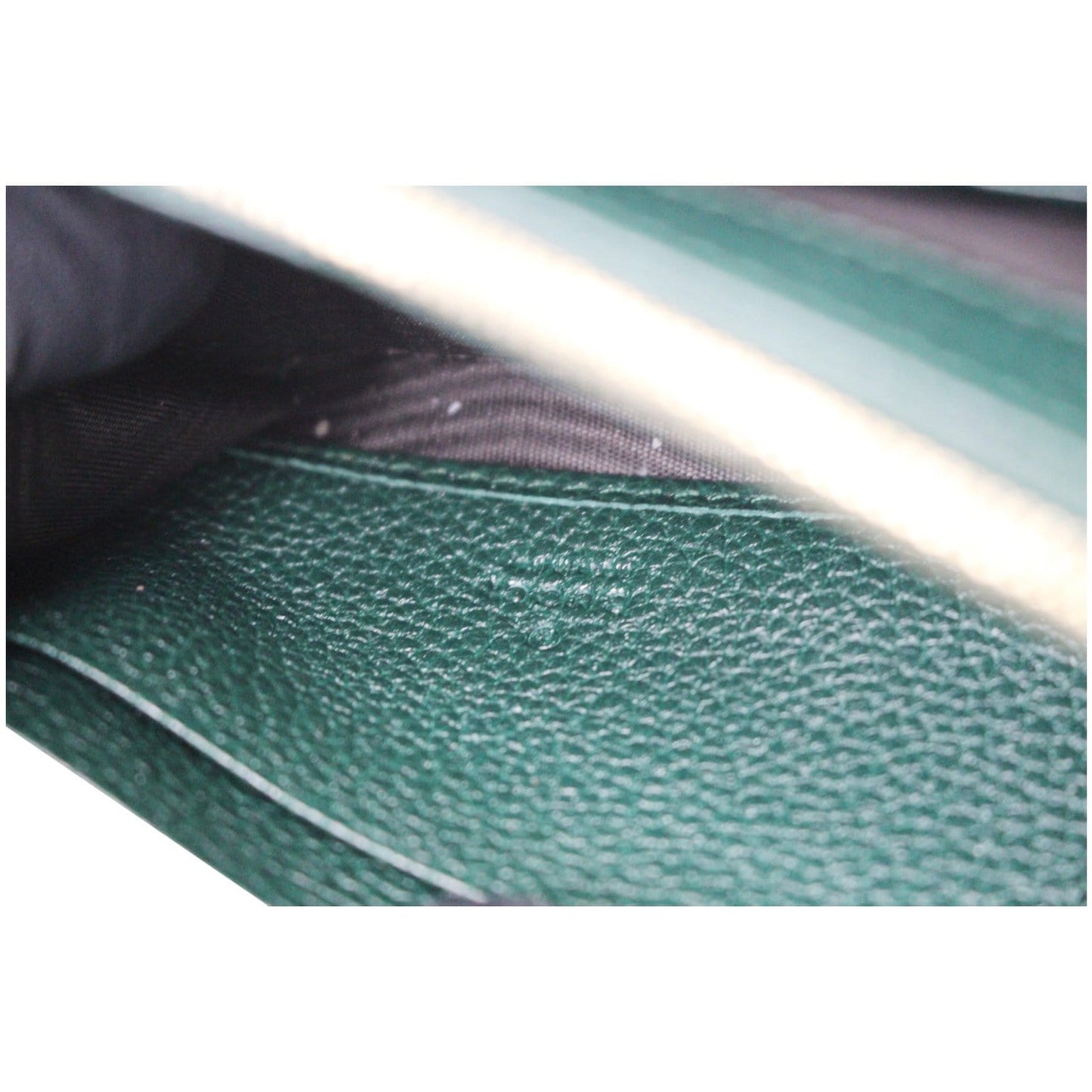 GUCCI Zumi Grainy Leather Continental Wallet Dark Green 573612