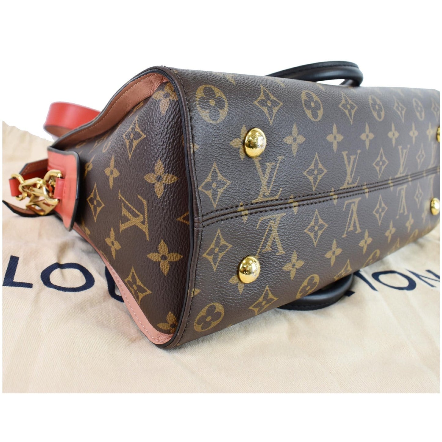 LOUIS VUITTON Tuileries Monogram Canvas Tote Shoulder Bag Brown