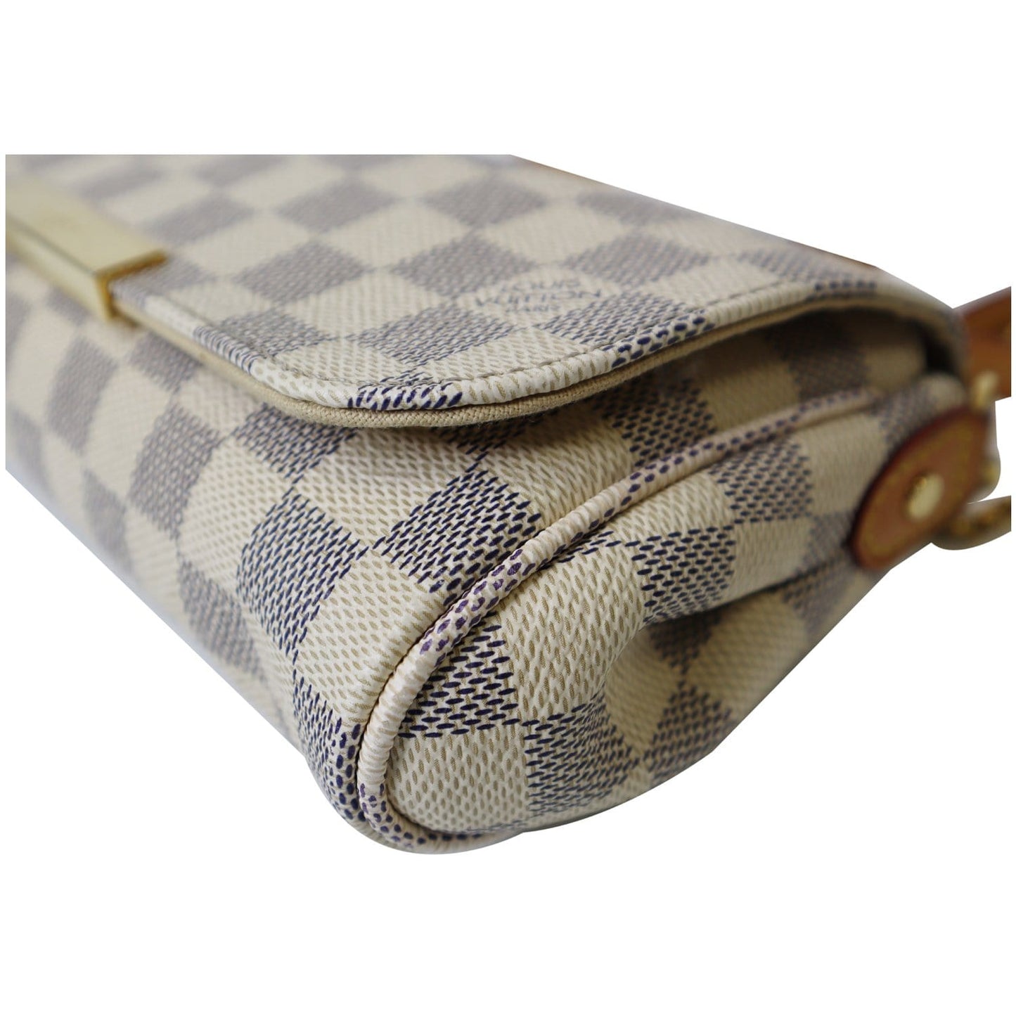 LOUIS VUITTON Favorite PM Damier Azur Crossbody Bag White