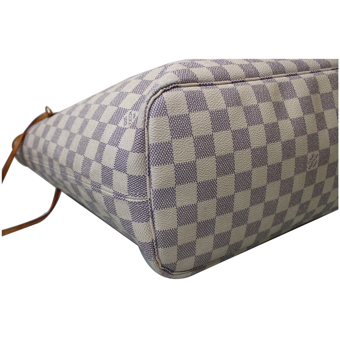 LOUIS VUITTON Neverfull MM Damier Azur Tote Shoulder Bag White - 15% OFF